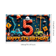 thumbnail image 3 of Construction Theme Happy Birthday Banner Kids Decor Dig In Party Decoration for Birthday Party Kids Celebration Indoor Decoration, 3 of 8