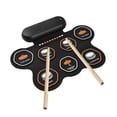 thumbnail image 1 of Electronic Drum Set with 3W Speaker Hand Roll Drum Set 7 Pads Supports Various Audio Input 3 Drum Styles 10 Rhythms 10 Demo Songs Practice Pad Drum K, 1 of 5