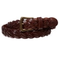 thumbnail image 2 of Women's 1 1/8" Braided Woven Skinny Narrow Leather Belt, 2 of 4