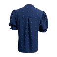 thumbnail image 6 of ECZHAW Womens Summer Tops,Women's Puff Sleeve Casual Tops Fashion White Polka Dot Blouses Dressy Ladies Summer Tops,, 6 of 8
