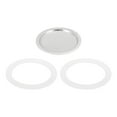 thumbnail image 1 of Piezas de la cafetera espresso Uxcell para la estufa 1 filtro y 2 juntas de silicona 64x53x3.4mm para la olla de café mocha de 6 tazas, 1 of 7