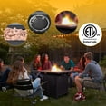thumbnail image 2 of 28 Inch Propane Fire Pit Table, 50,000 BTU Steel Propane Firepit with Lid & Pulse Ignition System, Outdoor Gas Fire Pit Table with Lava Rock & Imitation Rattan Weave Texture for Backyard Patio Garden, 2 of 7