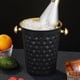 thumbnail image 2 of Cubo de hielo martillado de acero inoxidable Cubo de champán, negro, 2 of 8
