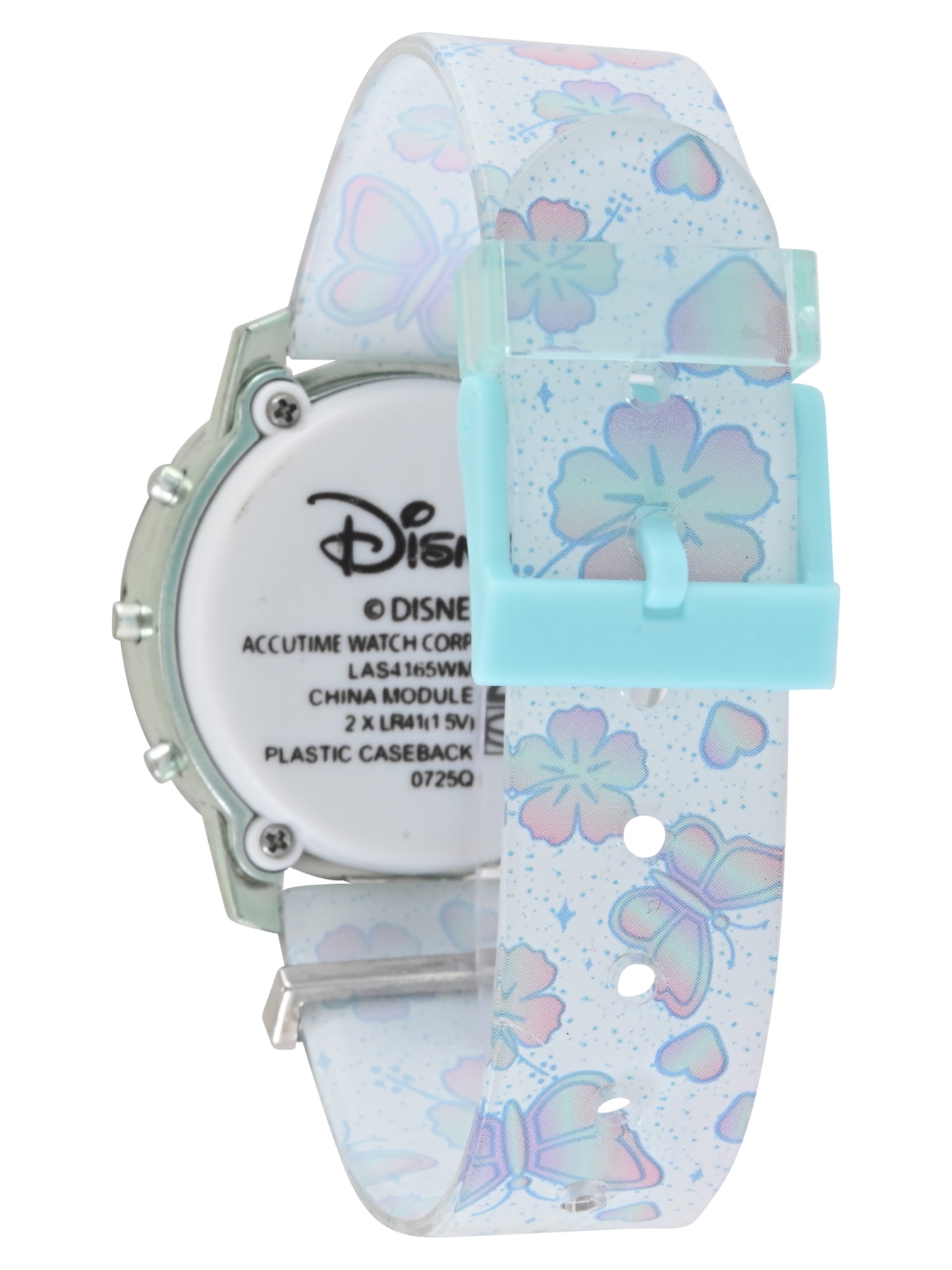 Disney Lilo and Stitch Unisex Child Light Blue LCD Watch, LA