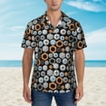 thumbnail image 4 of Daiia Colorful Screws Hawaiian Shirt for Men Gentle Cotton Regular Short Sleeve Casual-X-Large, 4 of 9
