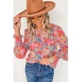 thumbnail image 4 of Blouse Florale à Manches Bouffantes Multicolore pour Femmes, 4 of 17