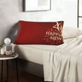thumbnail image 6 of Pofeuu Happy New Year 2025 Print Polyester Microfiber Plush Pillowcases, Super Soft and Cozy Pillow Case Covers with Envelop Closure（Pillow core not included）-14"x20", 6 of 6