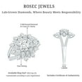 thumbnail image 6 of Rosec Jewels - Lab Grown Diamond Flower Engagement Ring - Cocktail Ring - EF-VS Grade, 10K White Gold, US 10.00, 6 of 7