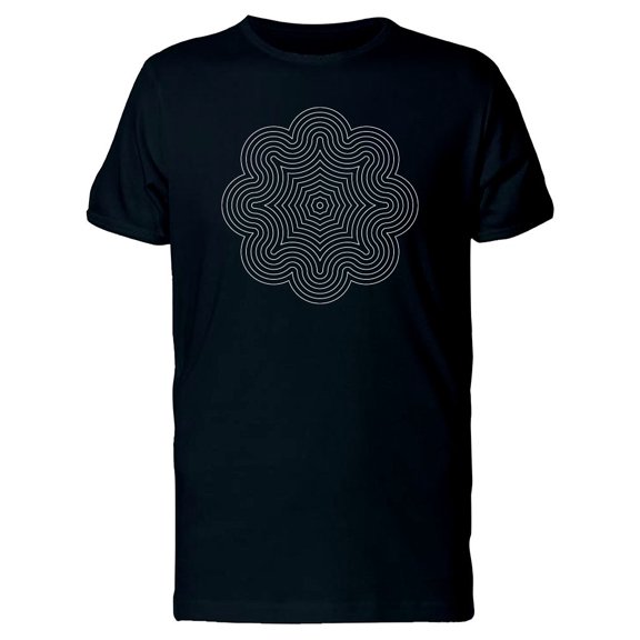 Grey Flower Mandala Shape Tee Men's -Image by Shutterstock
