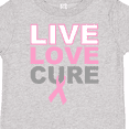 thumbnail image 4 of Inktastic Live Love Cure Breast Cancer Boys or Girls Toddler T-Shirt, 4 of 5