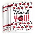 thumbnail image 2 of Big Dot of Happiness Happy Little Ladybug - Baby Shower or Birthday Party Thank You Cards (8 count), 2 of 6