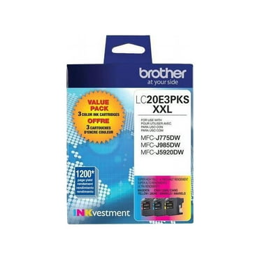 Brother Genuine LC20E3PKS Super High-Yield Printer Ink Cartridges