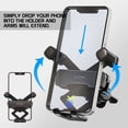 thumbnail image 3 of Cellet Gravity Phone Mount, Air vent Phone Mount with Auto Lock Mechanism Compatible with iPhone 15 Pro Max and most 3.5" devices, 3 of 9