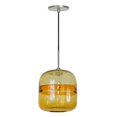 thumbnail image 7 of Jesco Lighting - One Light Line Voltage Pendant with Canopy-Bronze Finish-Amber, 7 of 7