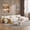 Beige, variant on 118" Modular Cloud Sectional Sofa with Ottoman, Curved Modern Couch with Deep Seat, Compression Fabric Sectional Sofa for Living Room, Beige