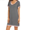 thumbnail image 1 of Besolor Nuisette d'Été pour Femme à Col Rond, Manches Courtes, Chemise de Nuit, Robe de Maison Douce, Vêtement de Nuit, P-TTG, 1 of 1