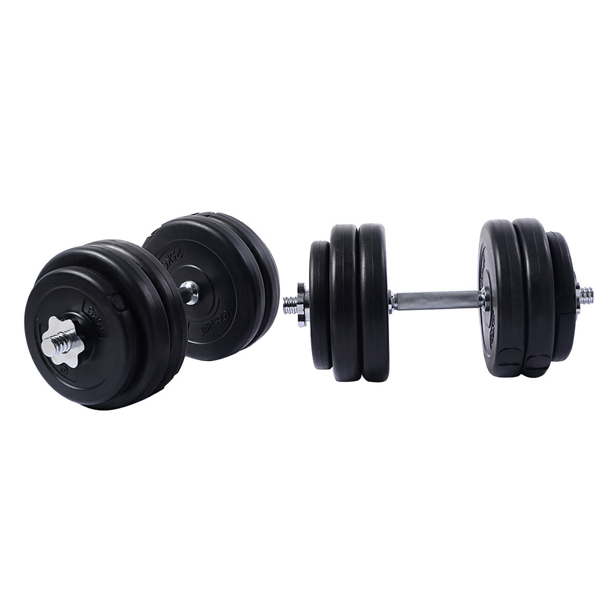 Details about   Totall 44-66 LB Weight Dumbbell Adjustable Cap Gym Barbell Plates Body Workout 