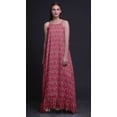 thumbnail image 3 of Bimba Robe de Nuit Imprimée Pink5 Bird Leaves & Flowerpecker pour Femmes Longue à Bretelles Spaghetti Robe Maxi Vêtement de Nuit Robe XX-Grand, 3 of 5