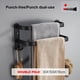 thumbnail image 5 of Toallero Toallero Baño Bar Bar Bar Slippers de almacenamiento Estante de ferrocarril de almacenamiento Cocina Hogar Punch-Free / Punzonado Artículos de tocador Organizador Doble Capa 30 cm Inevent HA011420-01B, 5 of 7