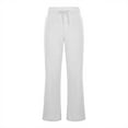 thumbnail image 6 of SNKSDGM Women's Plus Palazzo Pants for Women Petite Short Linen Pants Women Petite Xs Women's Casual Solid Color High Waist Flared Loose Linen Pants for Summer, 6 of 6