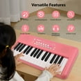 thumbnail image 3 of 32 Key Electronic Keyboard Piano 16 Tones 10 Rhythms 10 Demos Dual Speaker Musical Instrument with Microphone Dual Power Mode Portable Music Piano Keyboard for Beginners Keyboards Piano, 3 of 7