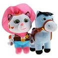 thumbnail image 4 of PIN YUAN(TM)The wild west Cali sheriff Callie's series of plush toys Sheriff Callie's Wild West 4PCS/ set of cat policewoman long Callie's woodpecker peck duo than pony cactus 20-25cm (8-10inches), 4 of 6
