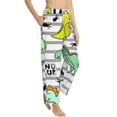 thumbnail image 2 of Bingfone Pajamas For Women,Funny Dinosaurs On Stripes Pajama Pants With Pockets-Large, 2 of 9