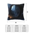 thumbnail image 3 of Halloween Throw Pillow Covers, Halloween Night Mirror Halloween Decorations Square Pillow Cases with Invisible Zipper for Bed Couch Sofa, Farmhouse Halloween Decor-2 Pack 12x12, 3 of 6