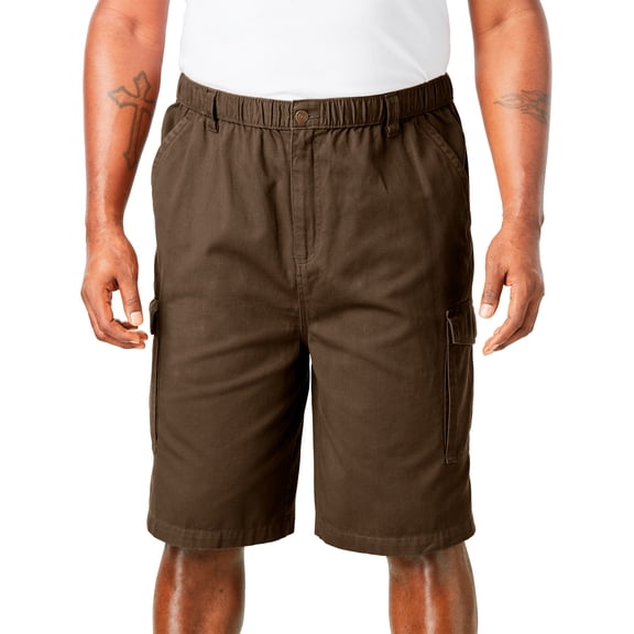 Boulder Creek By Kingsize Men's Big & Tall Renegade 9" Full Elastic Waist Cargo Shorts