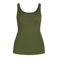 thumbnail image 4 of Time and Tru Women's Ribbed Tank Top, Sizes XS-XXXL, 4 of 5