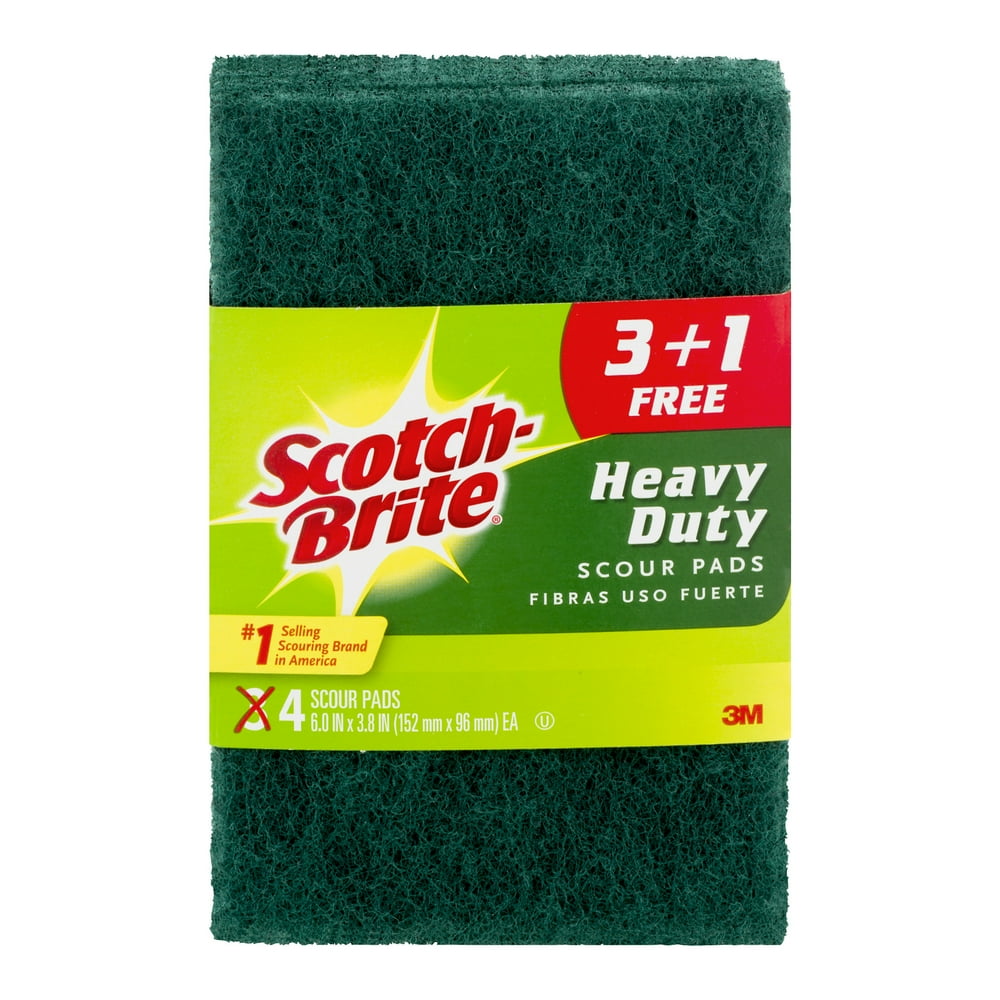 ScotchBrite Heavy Duty Scour Pads 4 CT4.0 CT