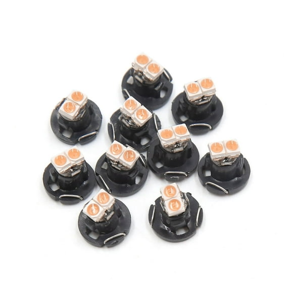 10Pcs T4.2 Pink 3020- Car Interior Dashboard Panel Light Bulb Black Shell