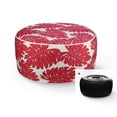 thumbnail image 1 of FBTS Prime Inflatable Footstool Ottoman Red Leaves Round 21x9 Inch Patio Foot Stools and Ottomans Portable Footrest, 1 of 4