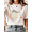 White, variant on Teacher Appreciation Graphic T‑Shirt for Women, Casual Crewneck Short Sleeve Tee, Cute Pencil Apple School Art Print Everyday Tops