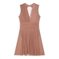 thumbnail image 5 of HULIJA Women Glitter Rhinestone Figure Skating Dress Sleeveless Ballet Leotard Dance Dress Dusty Pink L, 5 of 7