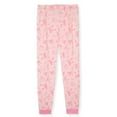thumbnail image 3 of Sleep On It Girls 2-Piece Super Soft Jersey Snug-Fit Pajama Set - Bows , 4T, 3 of 5
