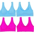 thumbnail image 7 of ToBeInStyle Women's Pack of 6 Padded Double Scoop Comfort Lounging Bras, 7 of 7