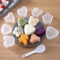 thumbnail image 1 of Kit para hacer sushi con dibujos animados, 8 piezas, molde para hacer bolas de arroz onigiri, molde para hacer sushi, herramienta para hacer sushi, 1 of 5