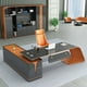 thumbnail image 3 of Nordic Paint Office Desks Household Study Computer Desk Modern Office Furniture Manager Table Light Luxury Fashionable Boss Desk My Lux Decor Round, 3 of 11