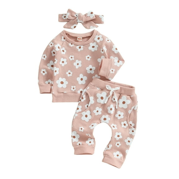 Baby Girl Fall Outfits Floral Sweatshirt Pants Clothes Set Newborn Infant Clothing Gifts 3 6 9 12 18 24 Months