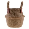 thumbnail image 4 of Cesta De Almacenamiento De Vientre Tejido Maceta Con Asa Macetas De Plantas - Marrón M 27x24cm Zulema Cesta colgante de flores, 4 of 7