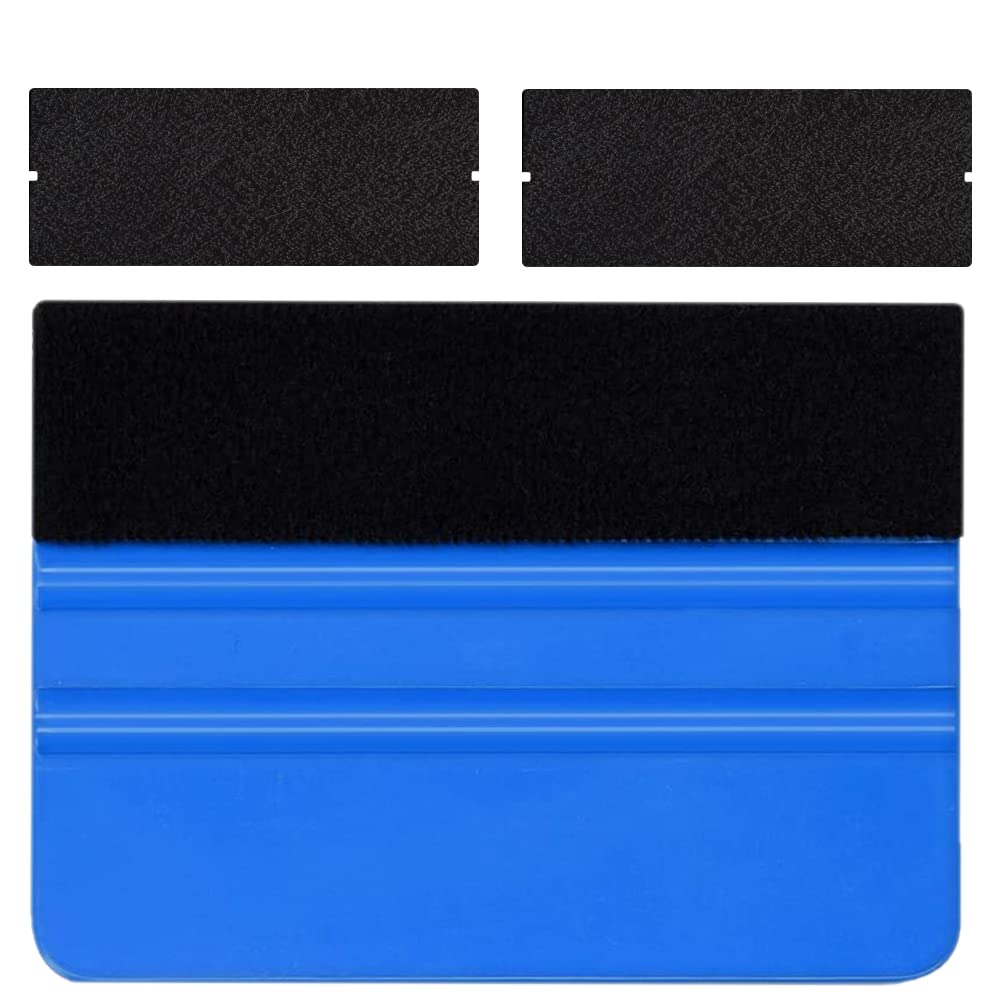 Felt Squeegee for Vinyl,Plastic Felt Edge Vinyl Squeegee,Graphic Decal Scraper Applicator Tool