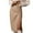 Khaki, variant on qolati Womens Fuax Leather Skirt Bodycon High Waist Slit Hem Pencil Skirts Trendy A Line Wrap Club Party Midi Skirt
