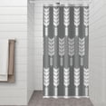thumbnail image 2 of Grey and White Arrow Feather Pattern Shower Curtain 36"x72" ,Bathroom Decorative Shower Curtains Set with 12 Hooks,Modern Waterproof Washable Shower Curtain, 2 of 6