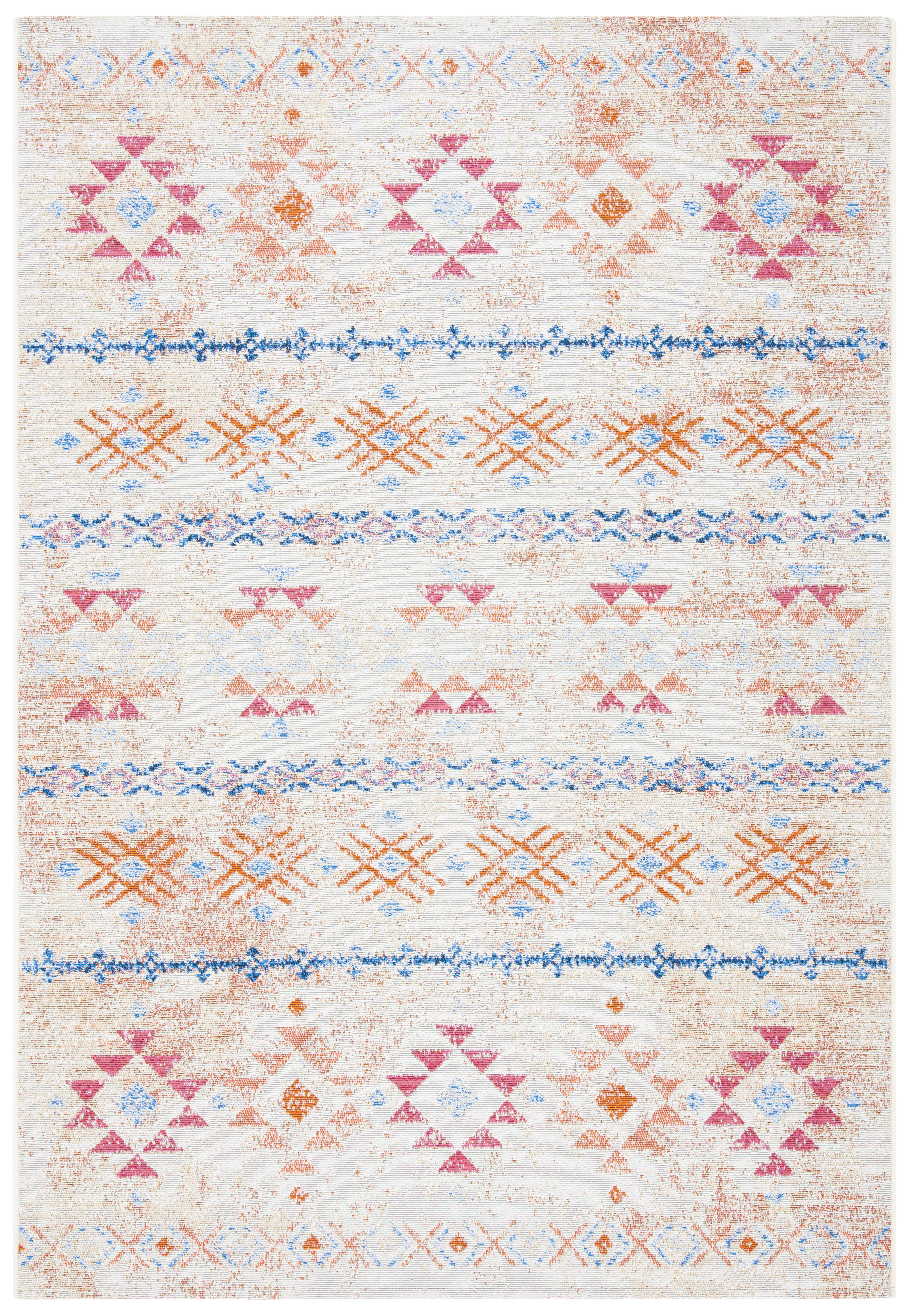 Safavieh Summer Donella Outdoor Boho Distressed Area Rug, Ivory/Red, 8' x 10'5" - image 2 of 6