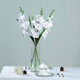 thumbnail image 2 of Efavormart 3 Bushes - 36" White Gladiolus Flower Spray, Long Stem Artificial Flowers - Perfect for Wedding Ceremonies, Event, Banquet, and Decorations - Ideal for Bridal Bouquet, Metal Floor, 2 of 11