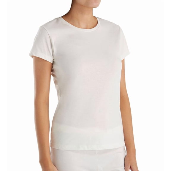 Women's Cottonique W12210 Latex Free Organic Cotton Cap Sleeve T-Shirt (Natural 6)