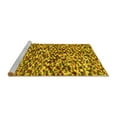 thumbnail image 2 of Ahgly Company Machine Washable Indoor Round Abstract Yellow Modern Area Rugs, 5' Round, 2 of 4