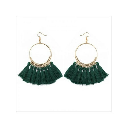 Lapis White Earrings - Lavaport 11 Colors Women Girls Boho Tassel Drop Earrings