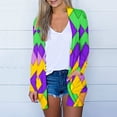 thumbnail image 1 of LOVZFMLL Vestes pour Femmes Imprimé Manches Longues Blouse Décontractée avec Poche Cardigan Manteau, 1 of 6